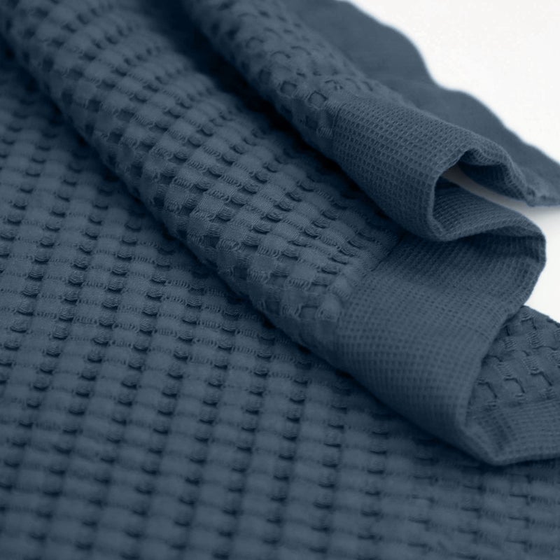 GILDEN TREE Bathroom Mat Absorbent Cotton Quick Dry for Shower, Bath & Bathtub Washable Thin, Modern Style (Midnight Blue) - Image 3